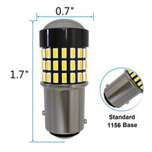 Load image into Gallery viewer, 1156 (BA15S/7506/P21W) 78-SMD 3014 LED Bulbs with Projector, Xenon White - Autolizer