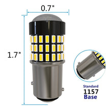 Load image into Gallery viewer, 1157 (BAY15D/2037) 78-SMD 3014 LED Bulbs with Projector, Xenon White - Autolizer