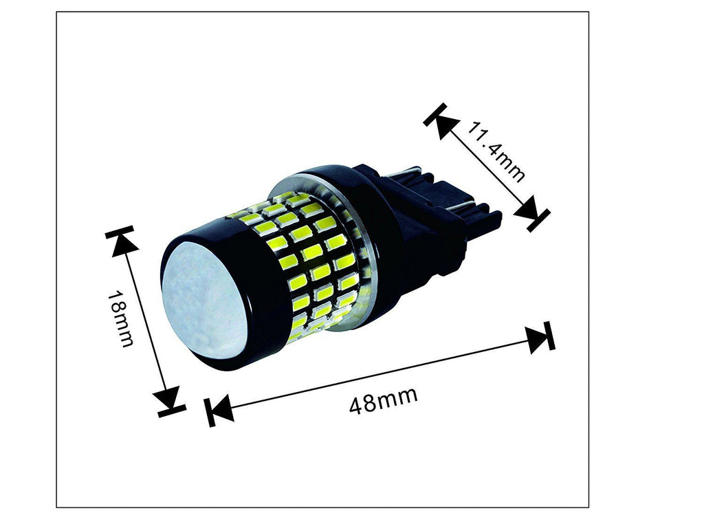 3157 (3156/3056/3057) 78-SMD 3014 LED Bulbs with Projector, Xenon White - Autolizer