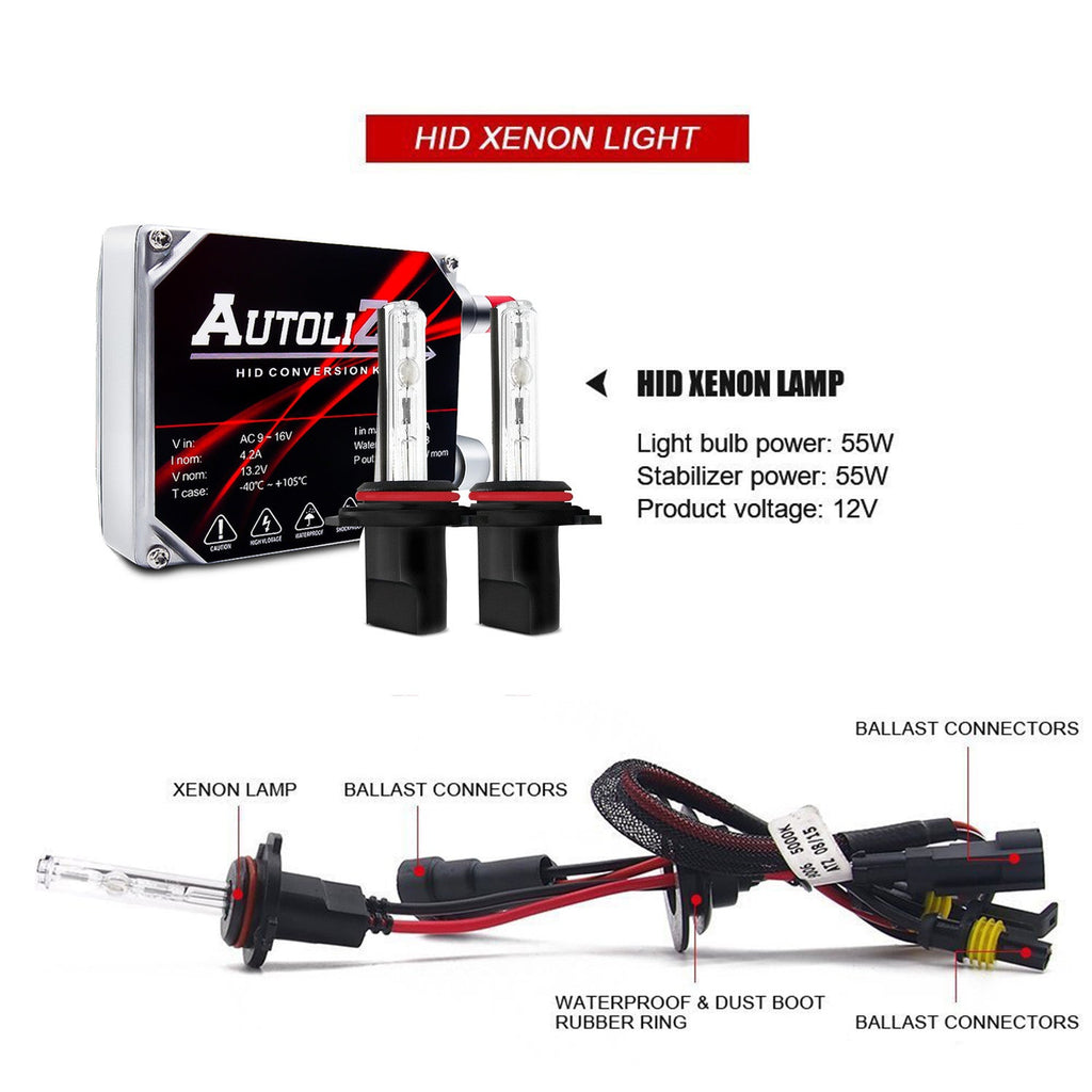 55 Watt Xenon Headlight HID Conversion Kit - Autolizer