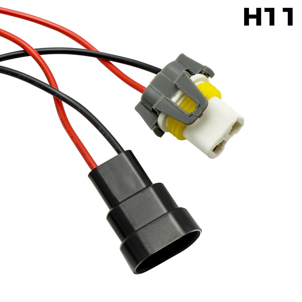 H11 (H8 H9) HID & LED 50W 6Ohm Resistor Relay Kit Wiring Harness Adapter - Autolizer