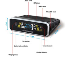 Load image into Gallery viewer, STEEL MATE Wireless TPMS Monitor Solar Power Tire Pressure Monitoring System - Autolizer