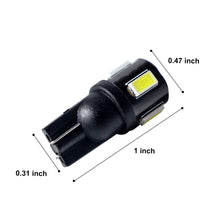 Load image into Gallery viewer, T10 (194/168/158) 6-SMD 5630 Xenon White LED Replacement Bulbs - Autolizer