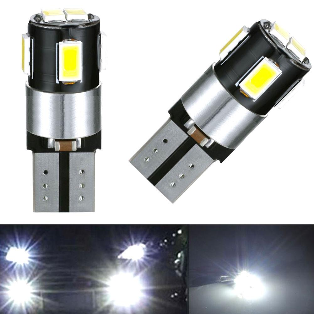 T10 (194/168/158) CanBUS 6-SMD 5630 Xenon White LED Replacement Bulbs - Autolizer