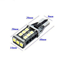 Load image into Gallery viewer, T10/T15 (194/168/158) CanBUS 15-SMD 2835 Xenon White LED Replacement Bulbs - Autolizer